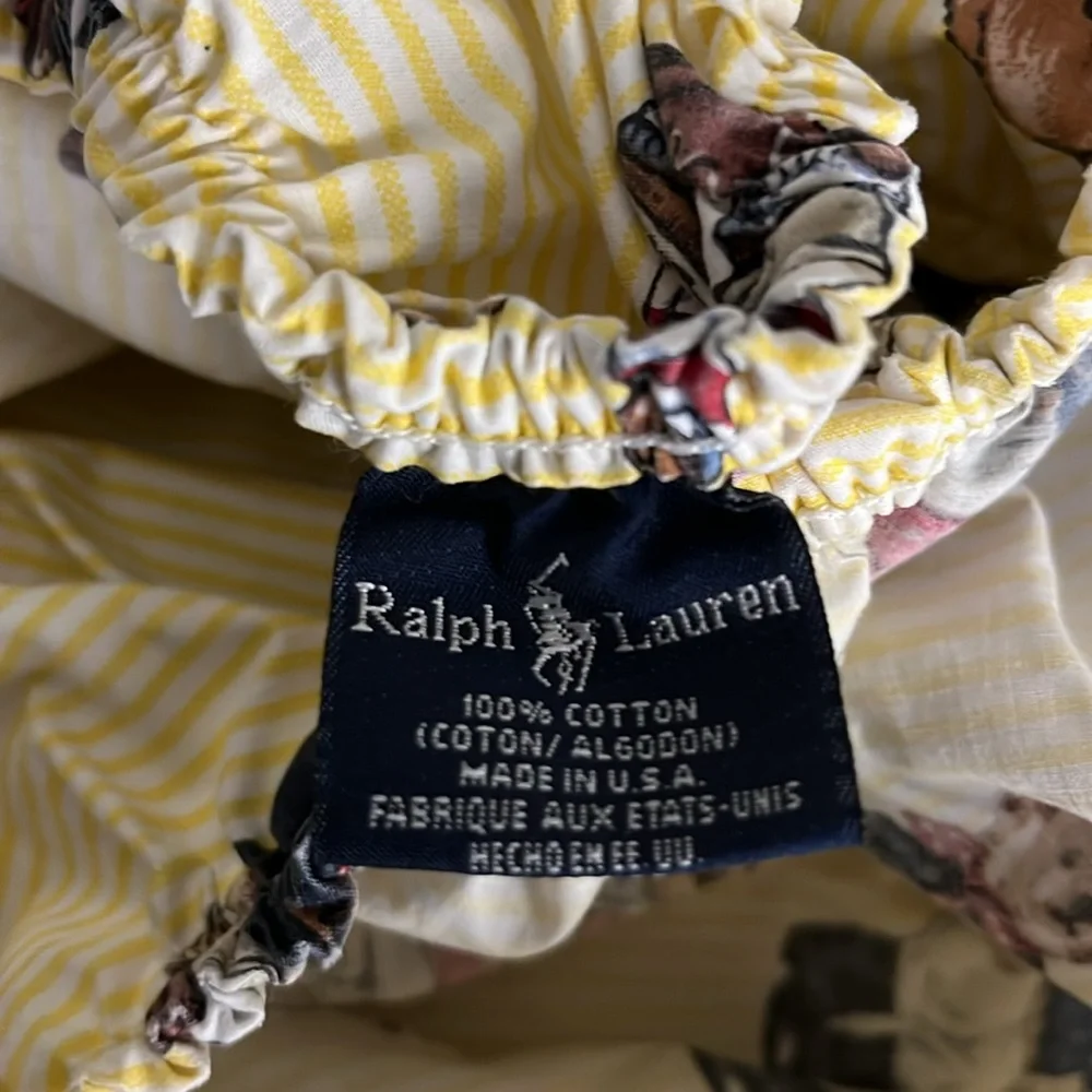 Polo by Ralph Lauren Yellow Striped Bedding Sheets - Picture 5 of 7